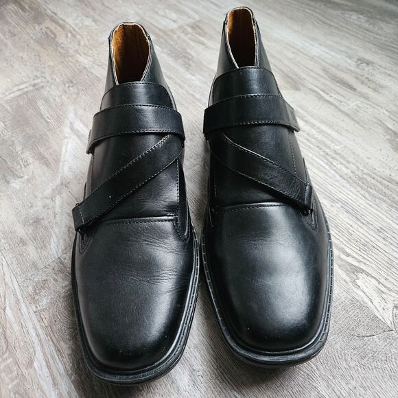 Dr Comfort Joseph Black Leather High Top Hook Loop Dress Boot Shoe Mens Size 9.5 main image 15
